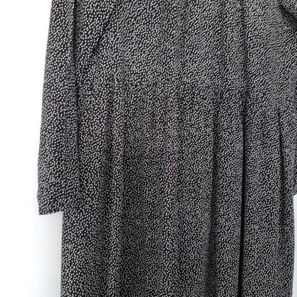 H&M Modest Relaxed Fit Flowy Maxi Dress Polka Dot B&W Sz S - Picture 9 of 13